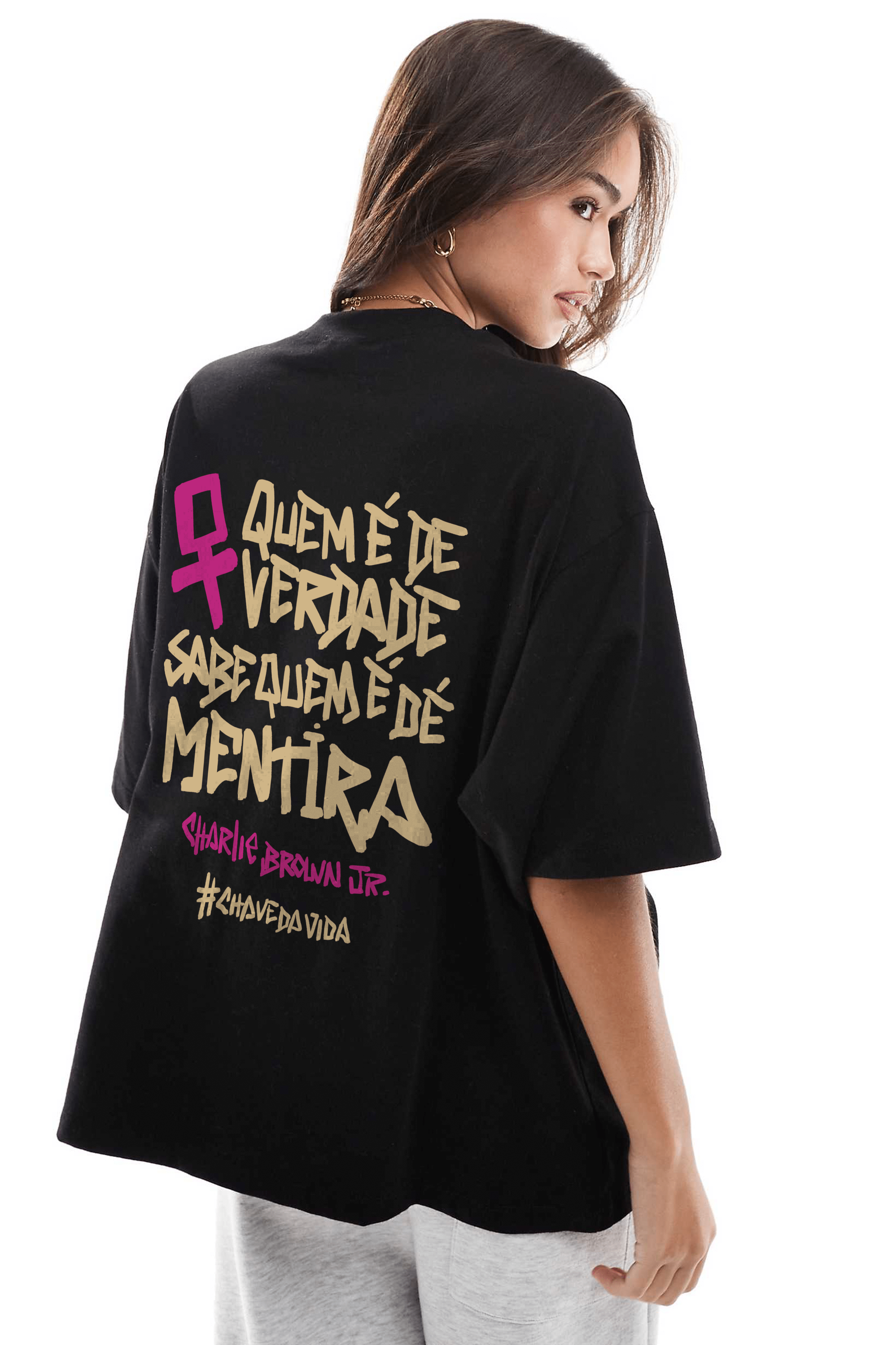 Camiseta Oversized - Mentira Chorão