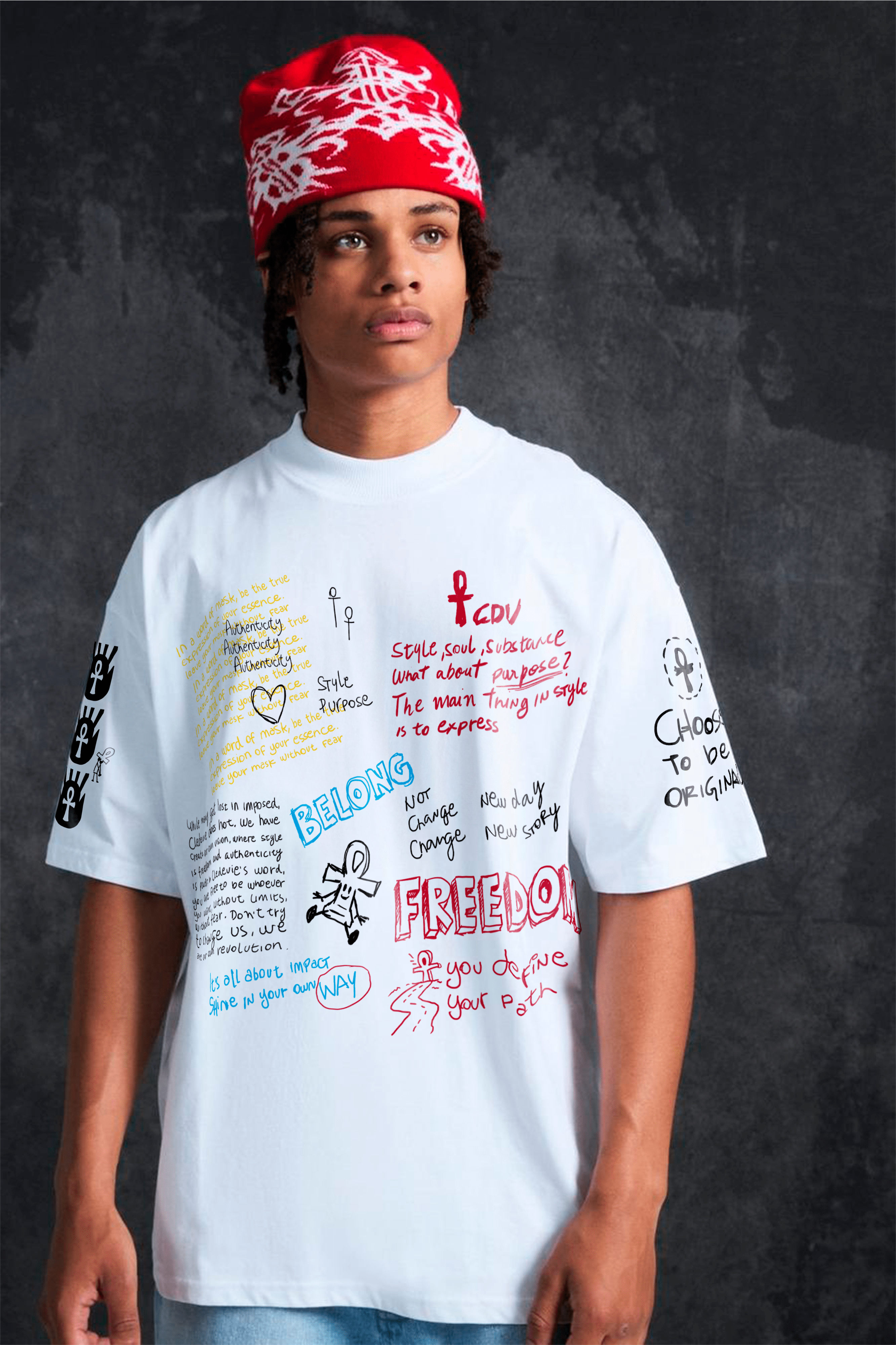 Camiseta Oversized Moletinho - Freedom