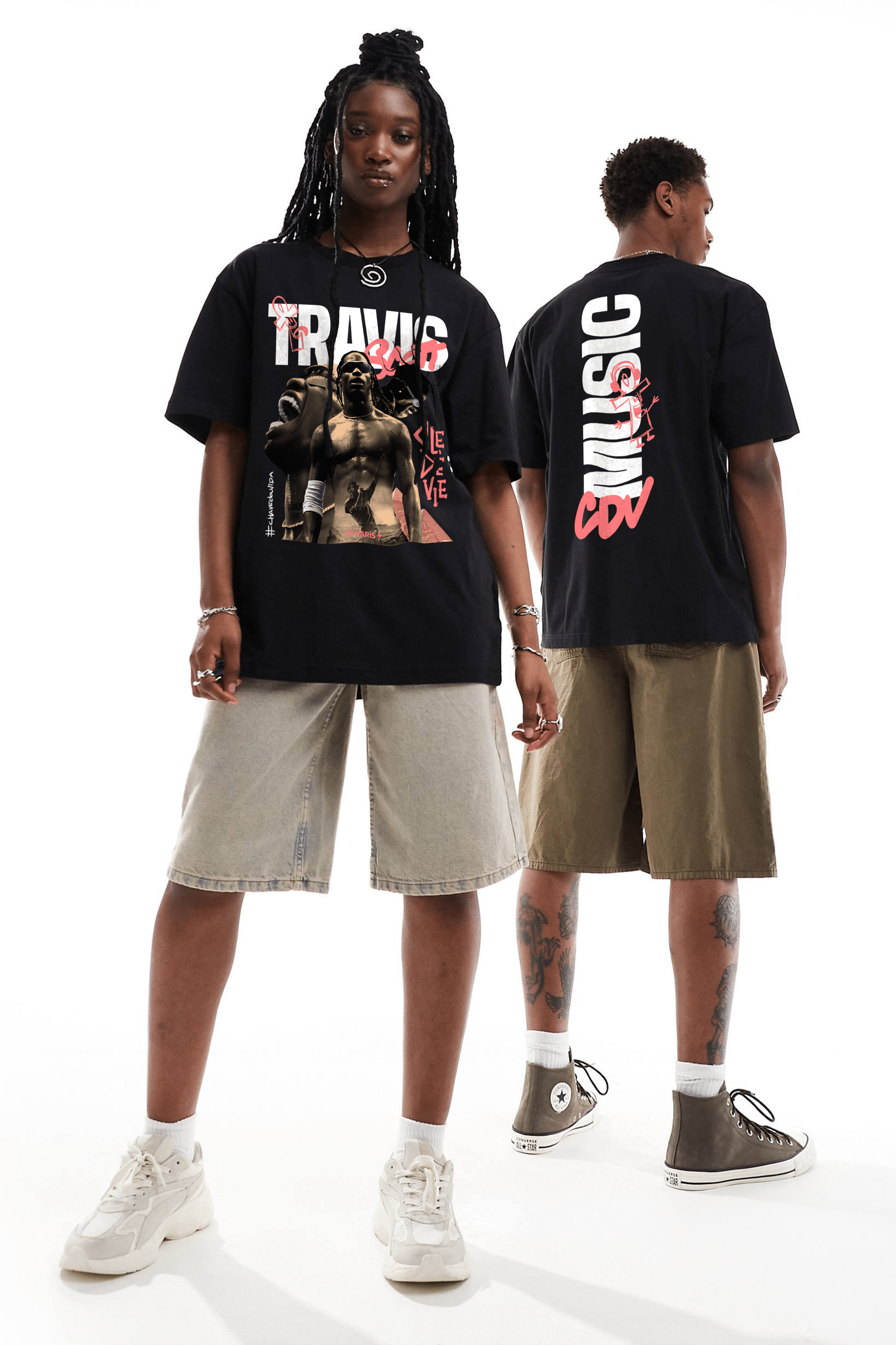Camiseta Oversized - Travis Scott