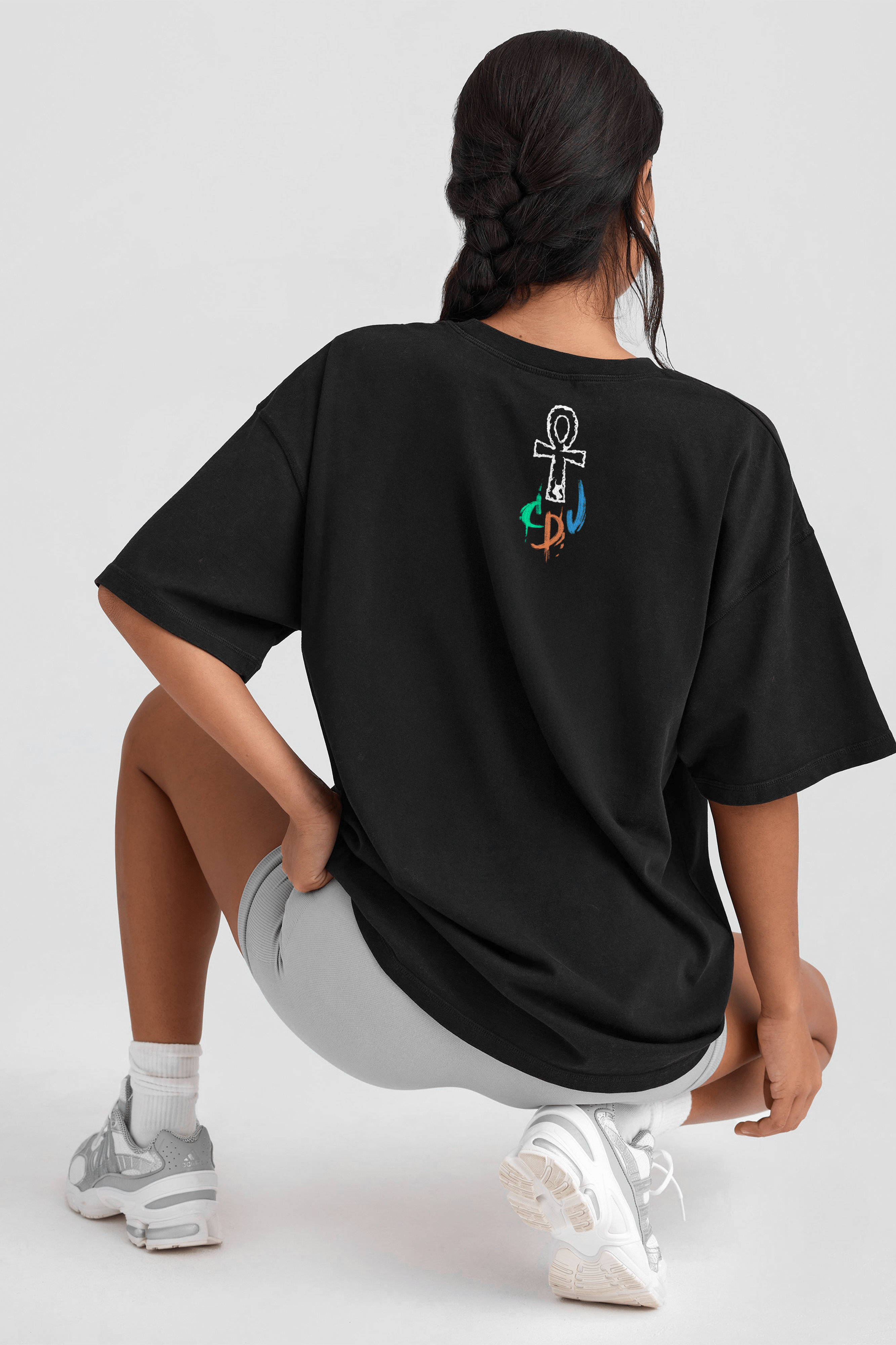 Camiseta Oversized Feminina Cledevie - Abstract Ruptura