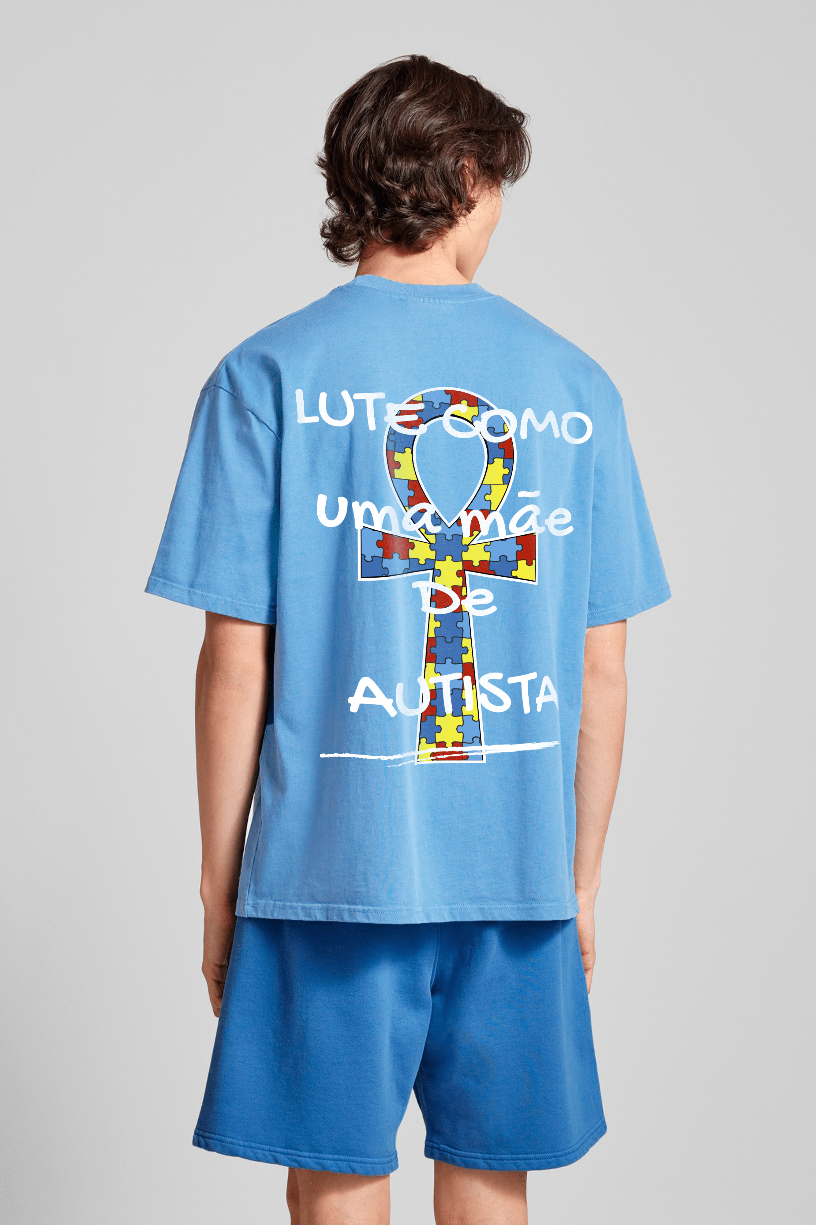 Camiseta Oversized Stoned - Lute Como Uma Mãe de Autista