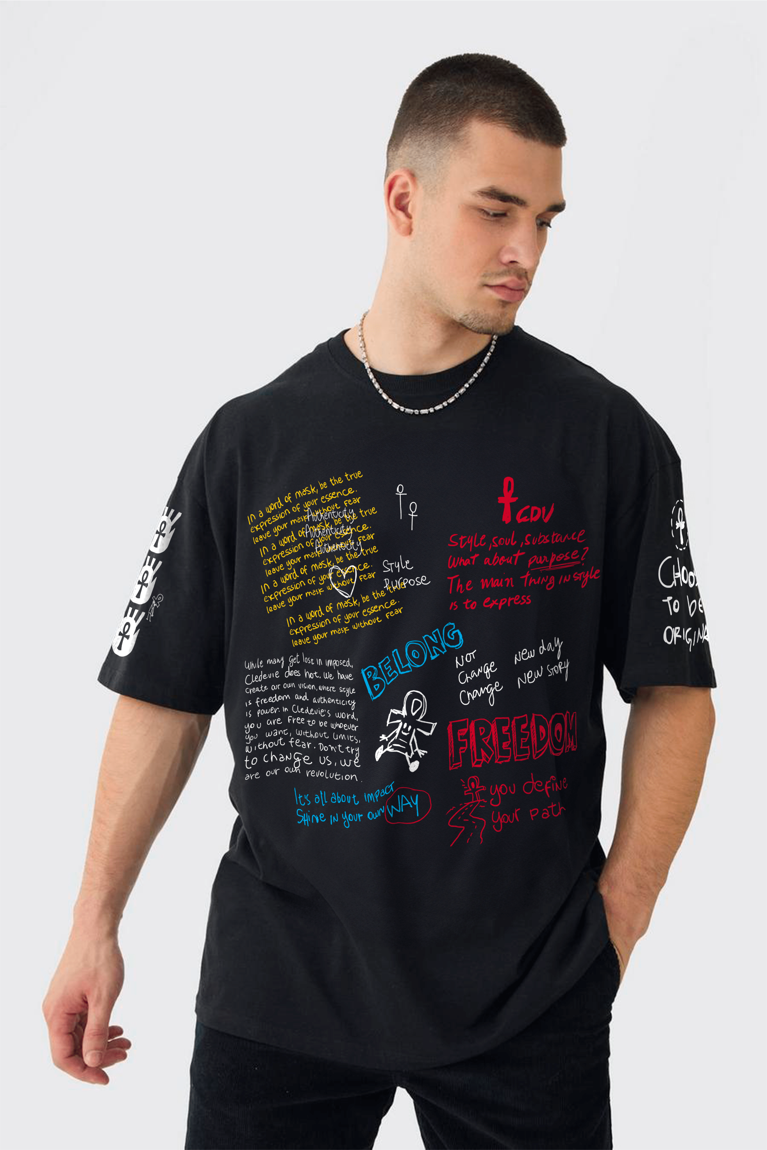 Camiseta Oversized Moletinho - Freedom