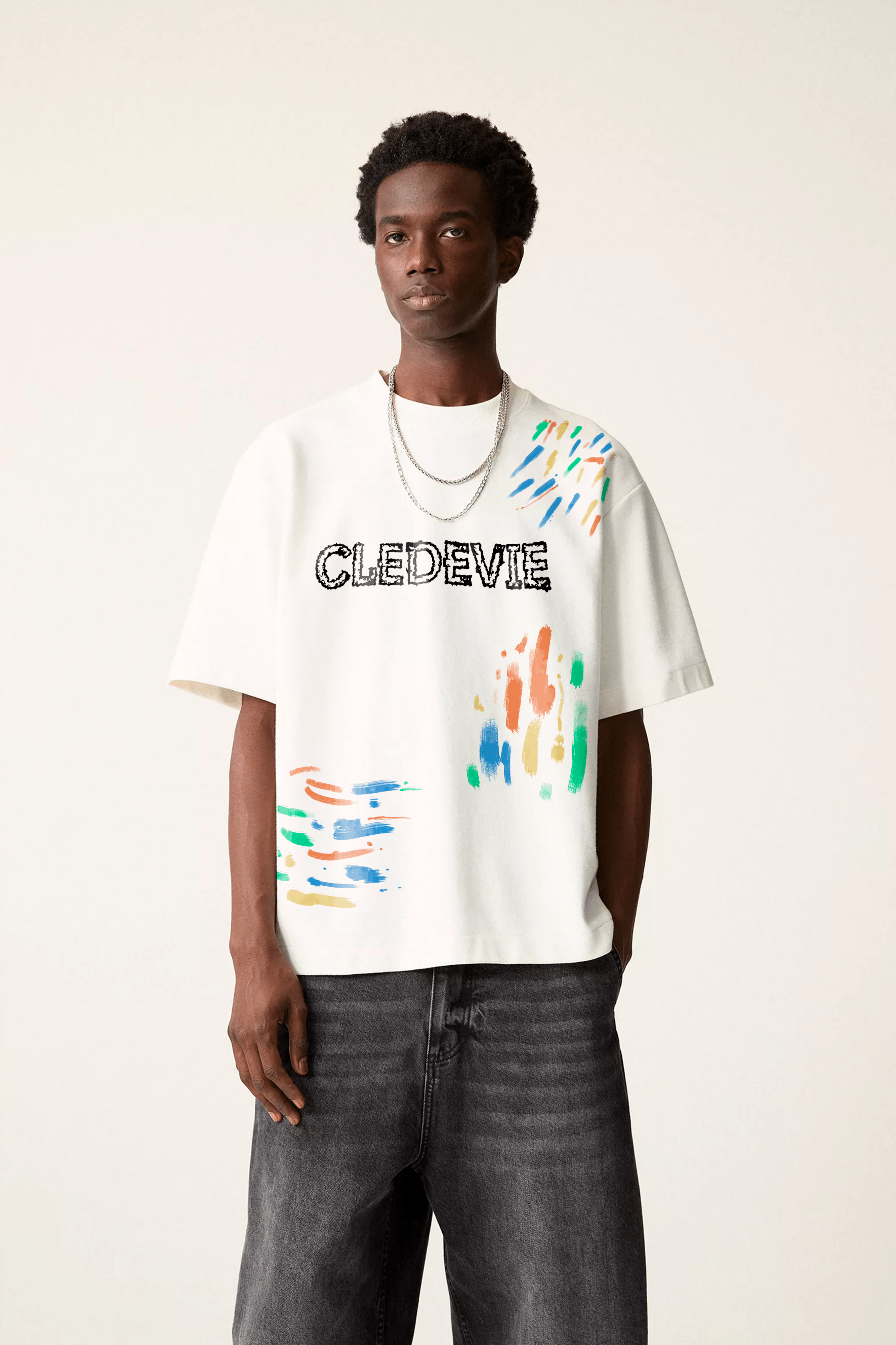 Camiseta Oversized Cledevie - Abstract Ruptura