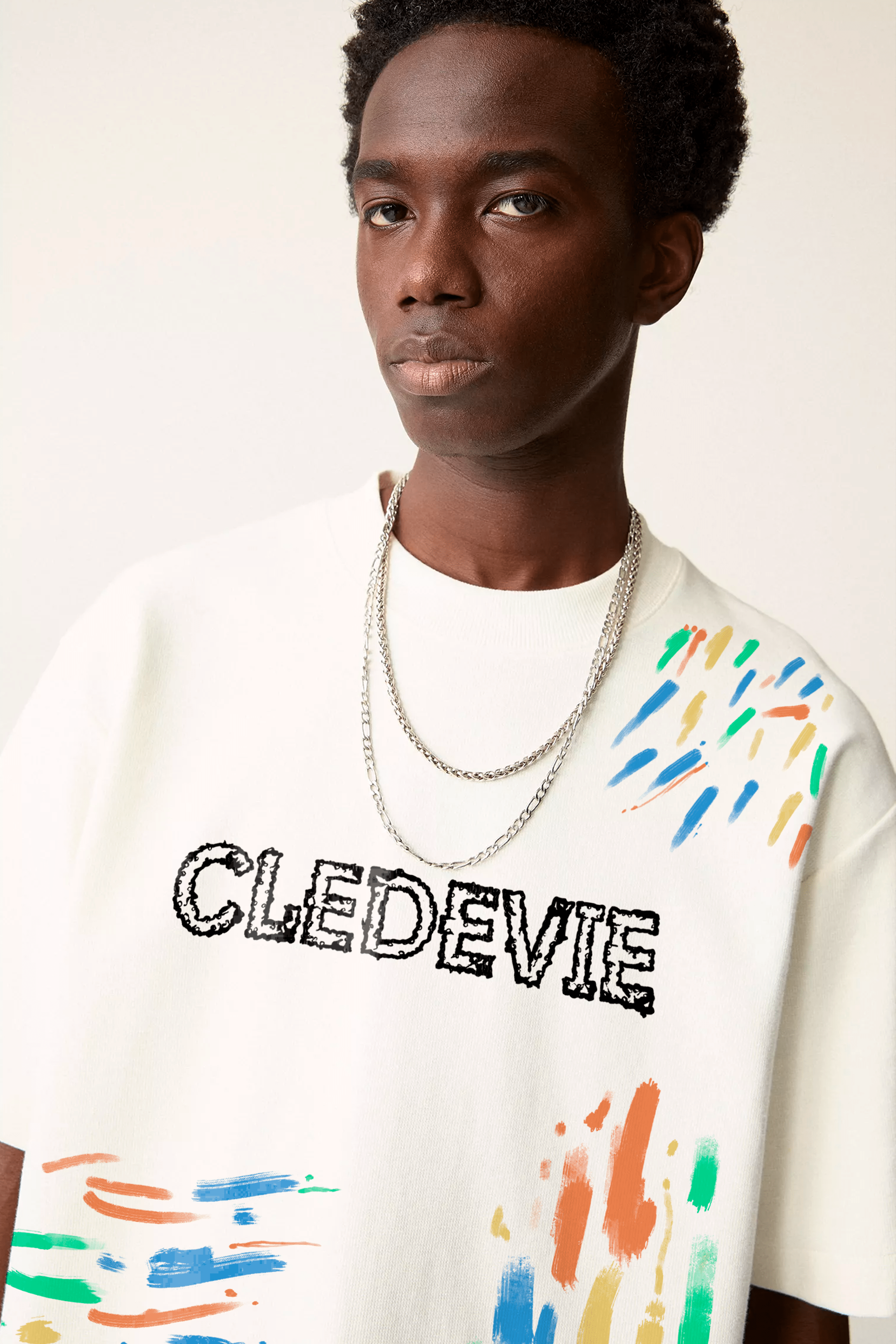 Camiseta Oversized Cledevie - Abstract Ruptura