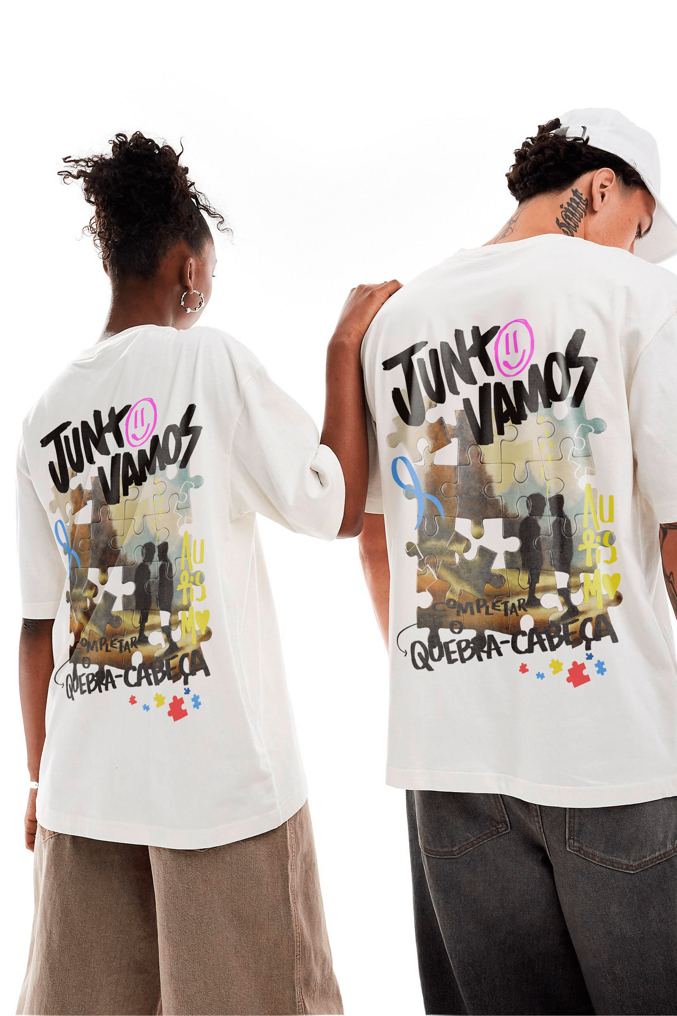 Camiseta Streetwear - Quebra-Cabeça Autismo