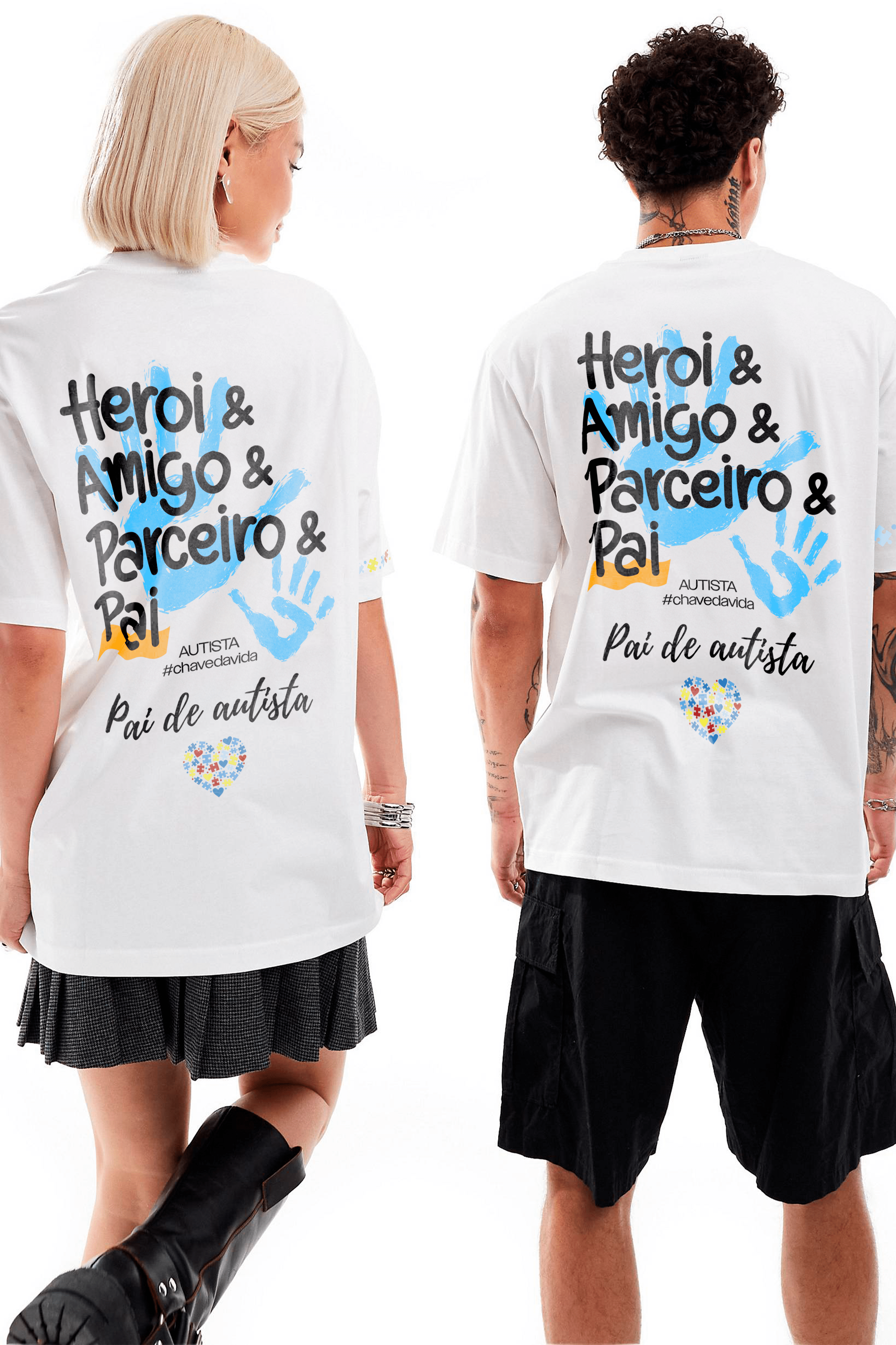 Camiseta Streetwear - Pai Herói Autismo