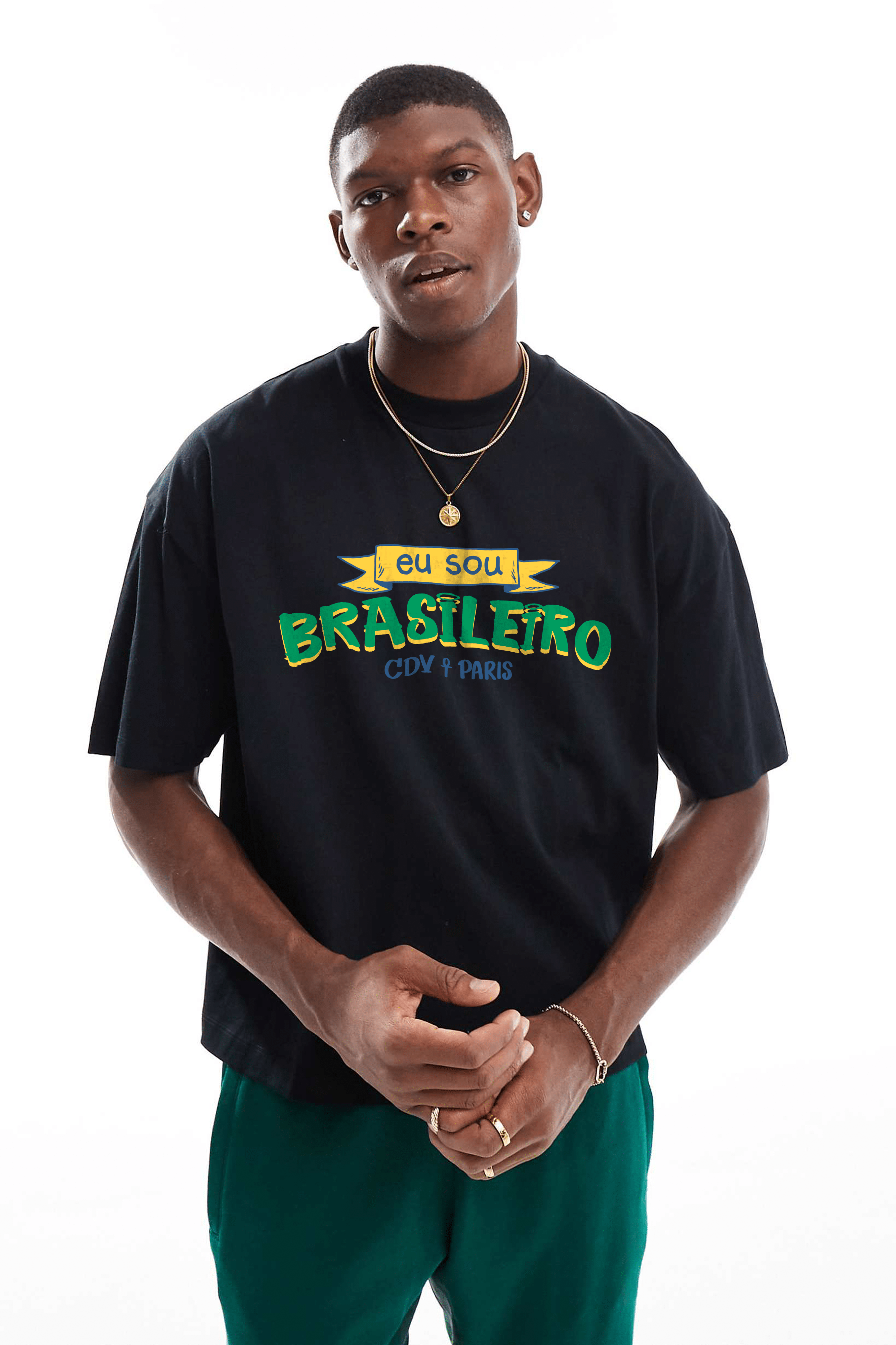 Camiseta Streetwear Cledevie - Eu Sou Brasileiro
