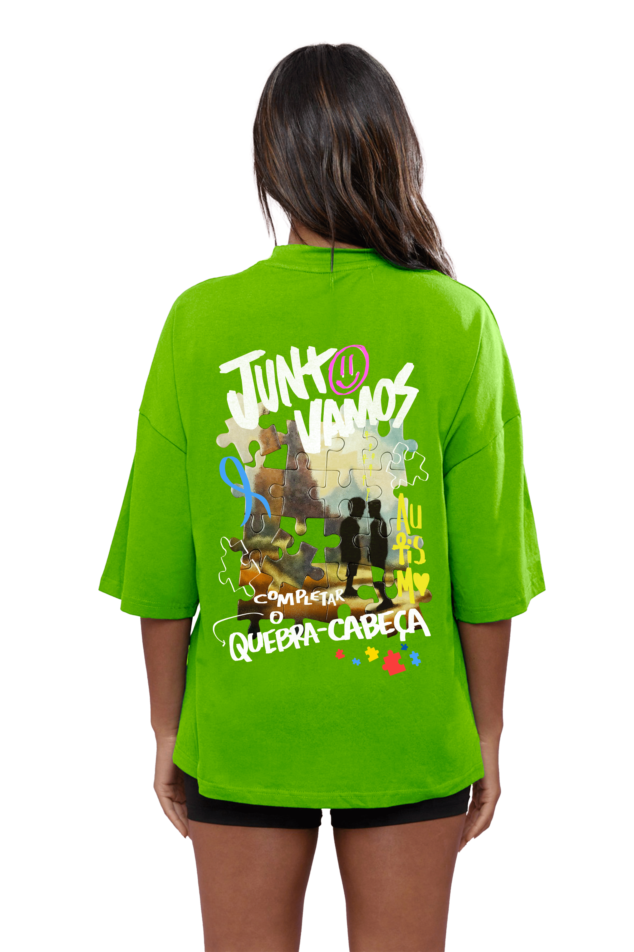 Camiseta Streetwear - Quebra-Cabeça Autismo