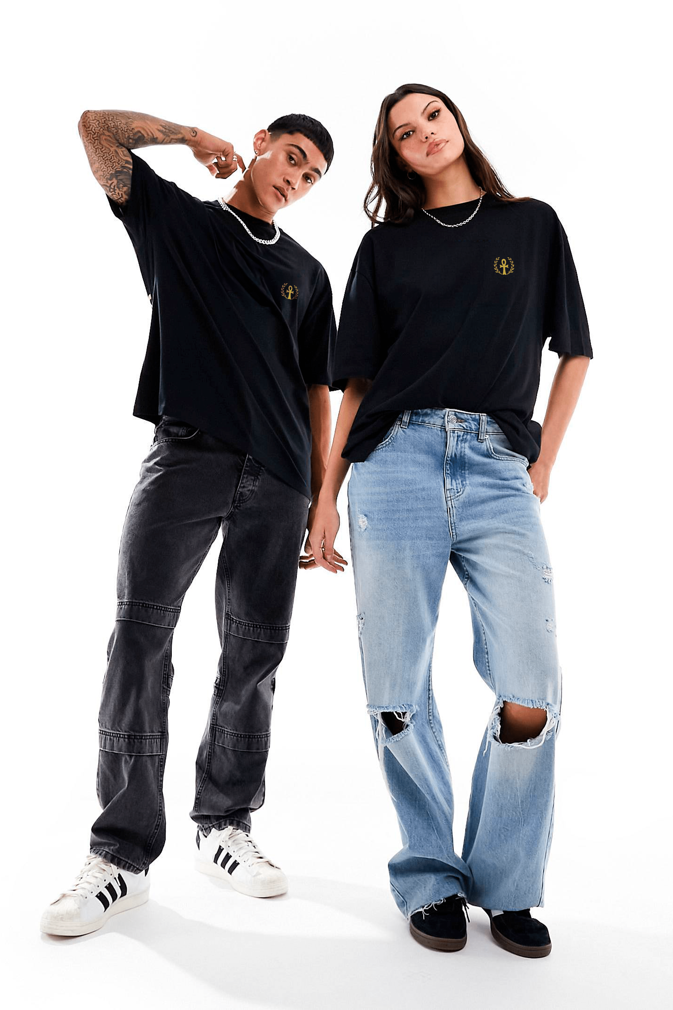Camiseta Oversized - Celeste