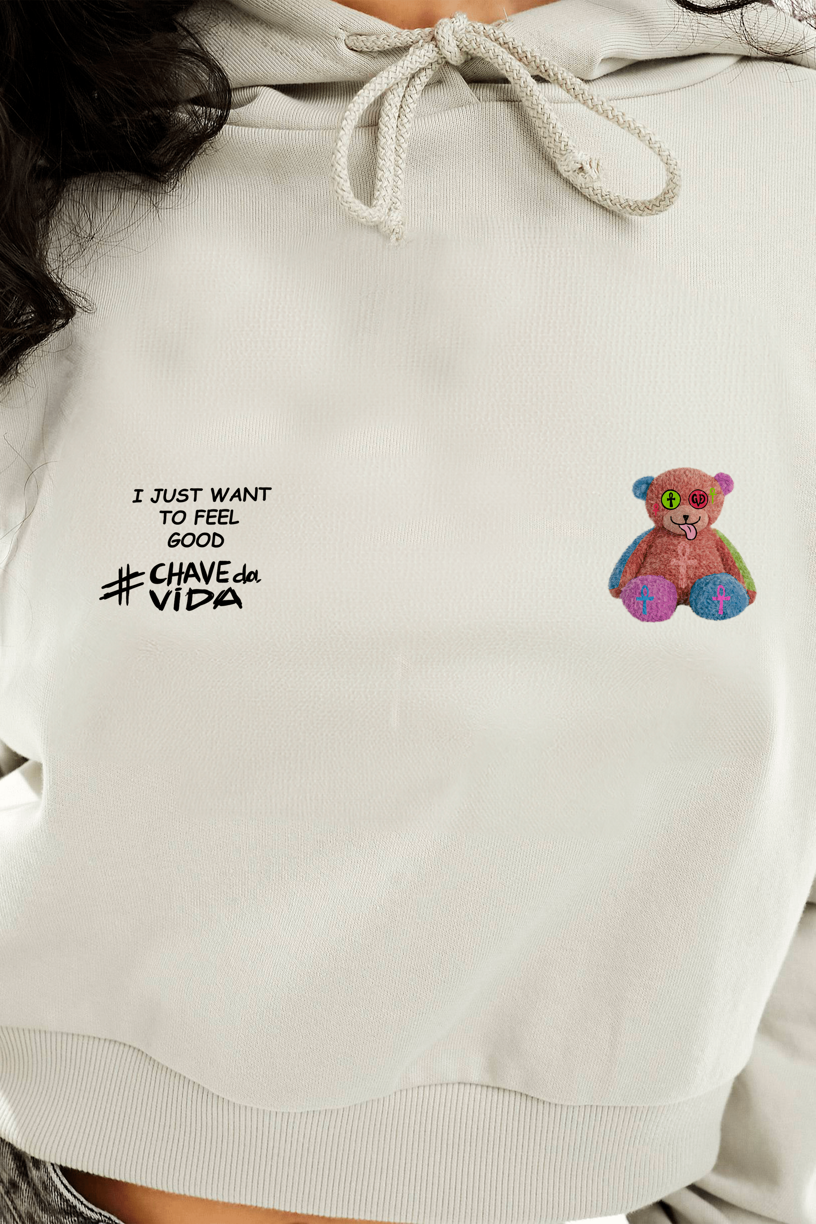 Cropped Moletom - Bear Bicolor
