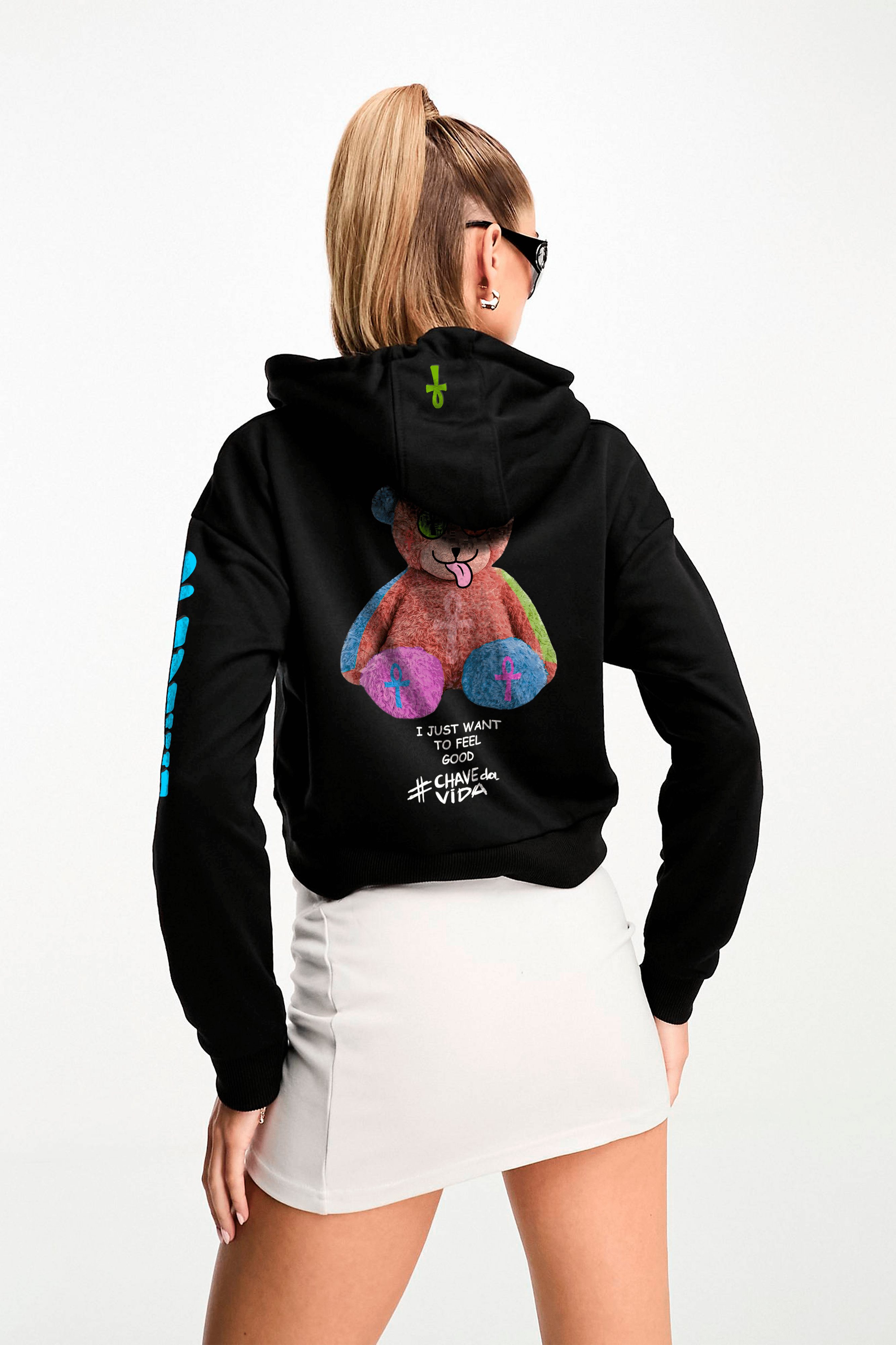 Cropped Moletom - Bear Bicolor