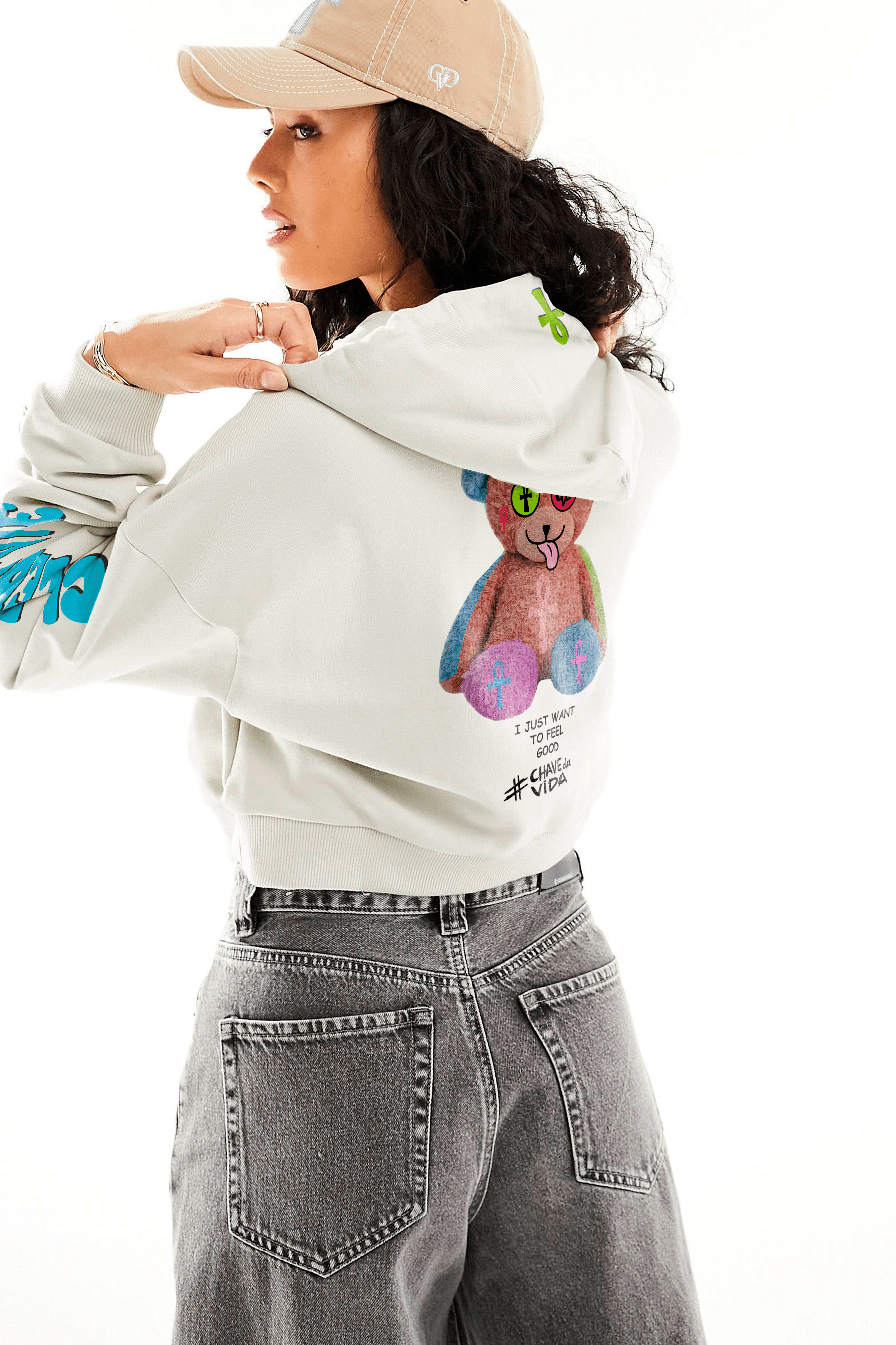 Cropped Moletom - Bear Bicolor