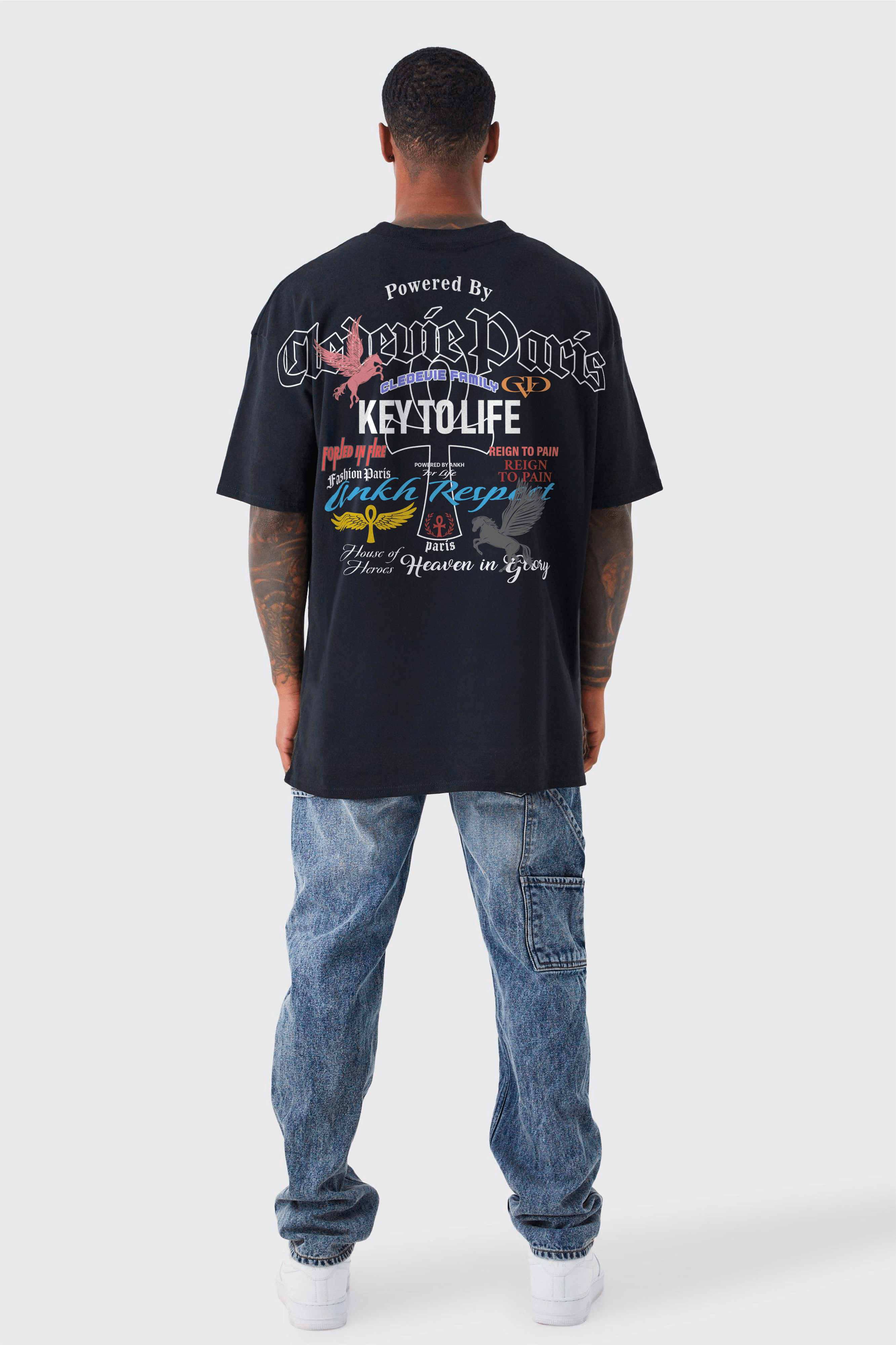 Camiseta Oversized - Celeste