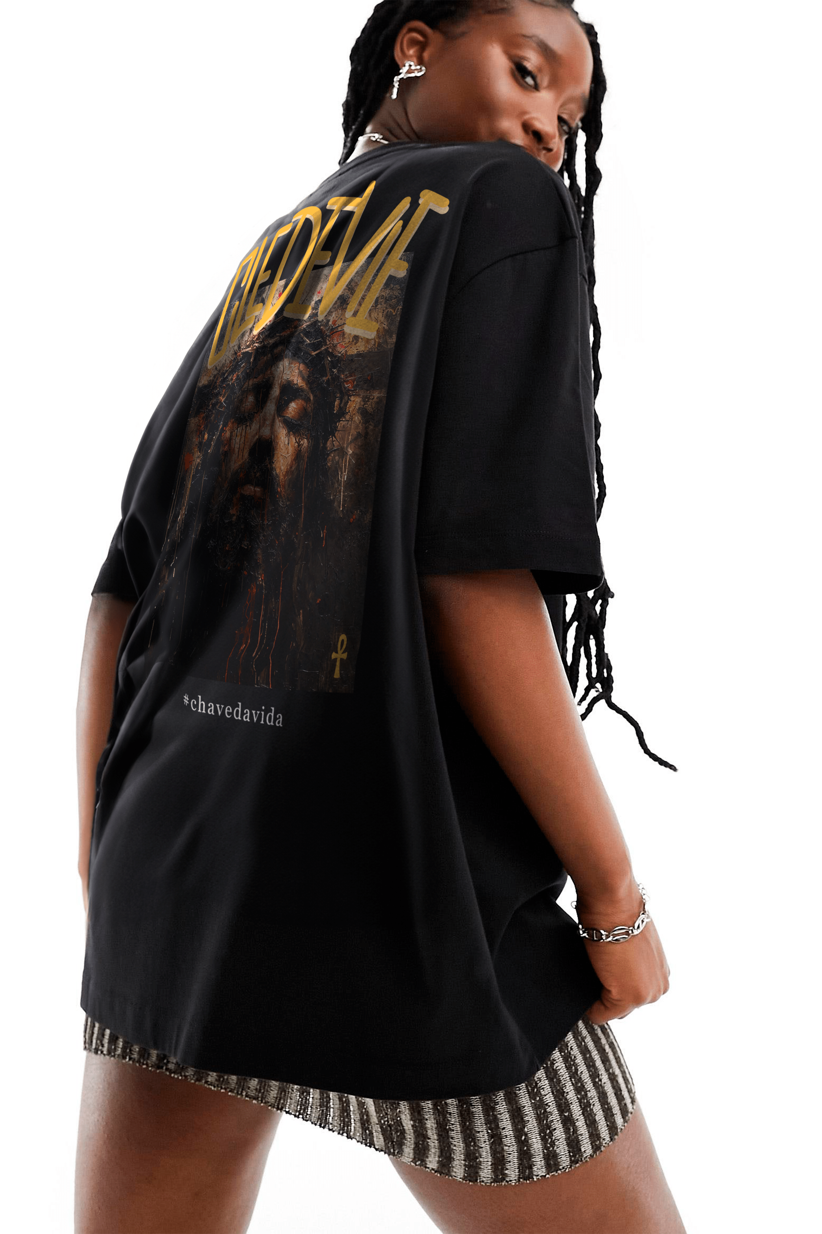 Camiseta Oversized - Jesus Picasso Art