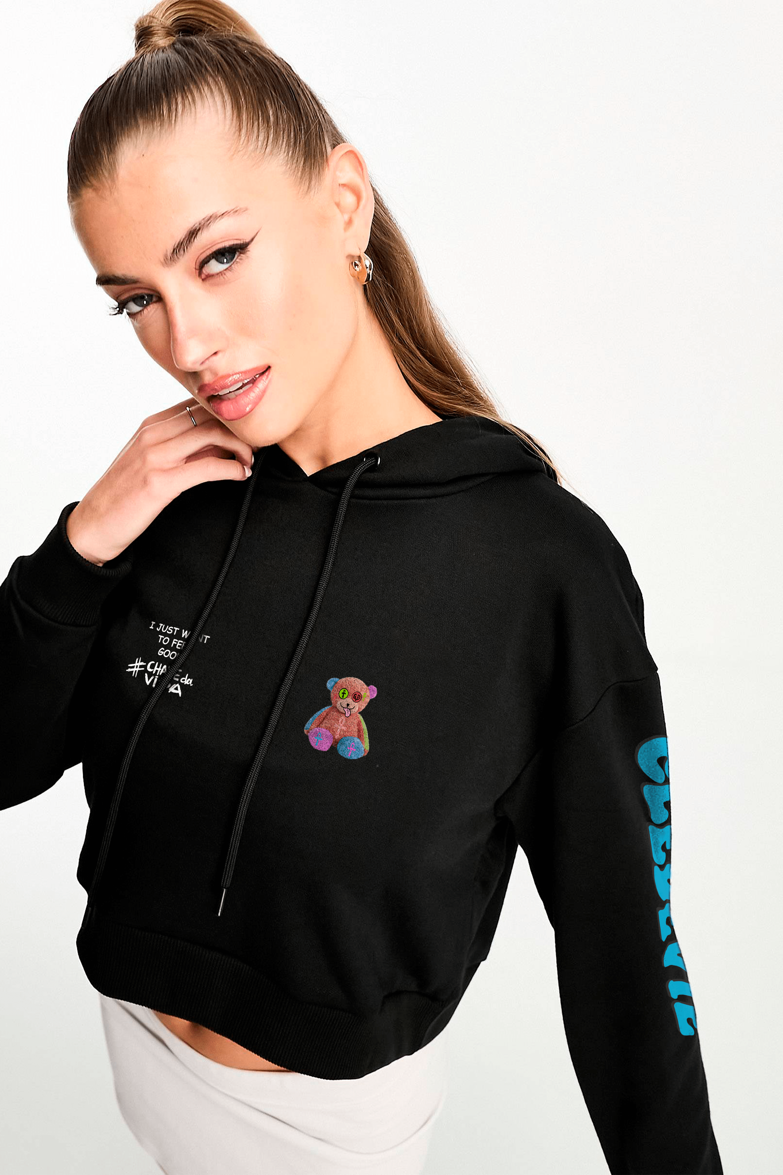 Cropped Moletom - Bear Bicolor