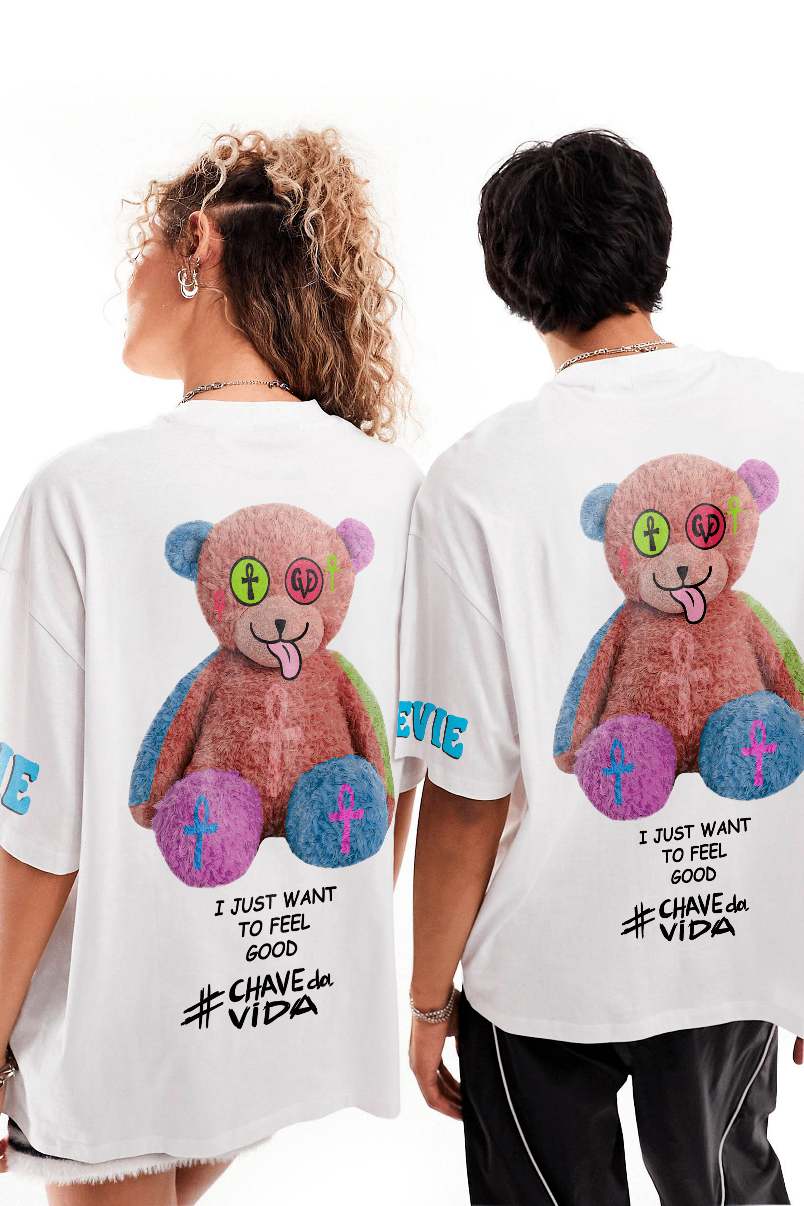 Camiseta Oversized - Bear Bicolor