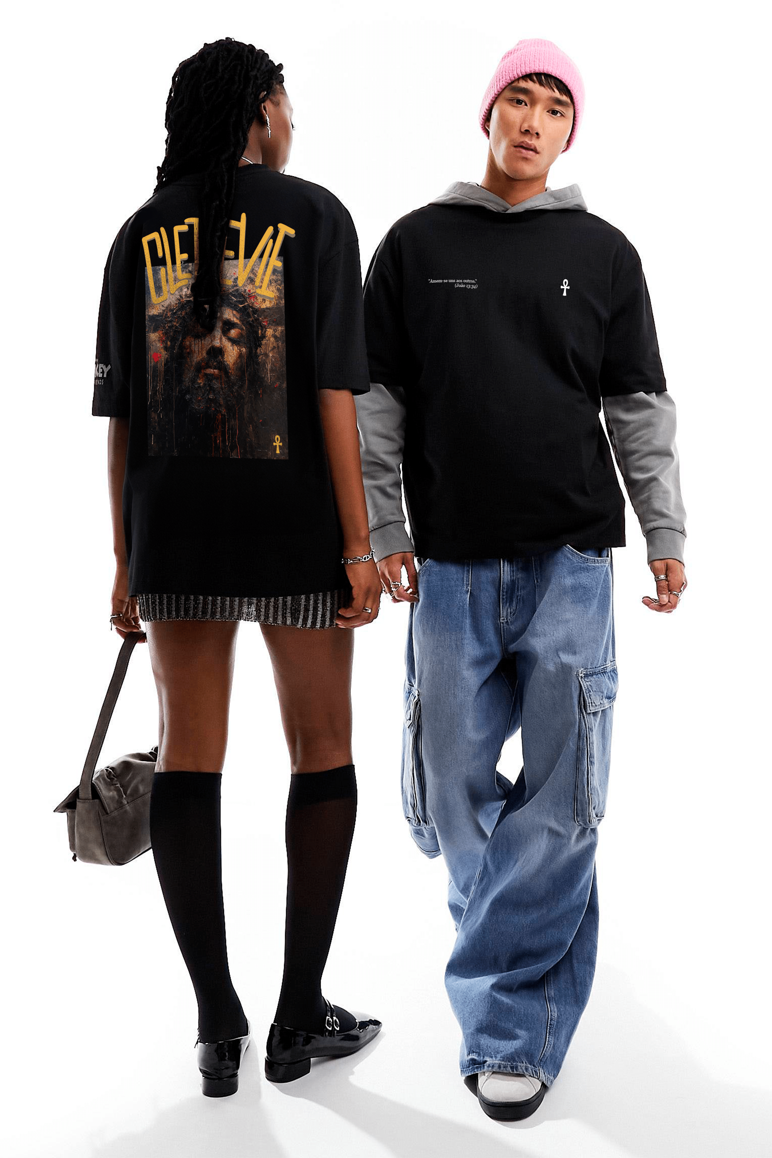 Camiseta Oversized - Jesus Picasso Art