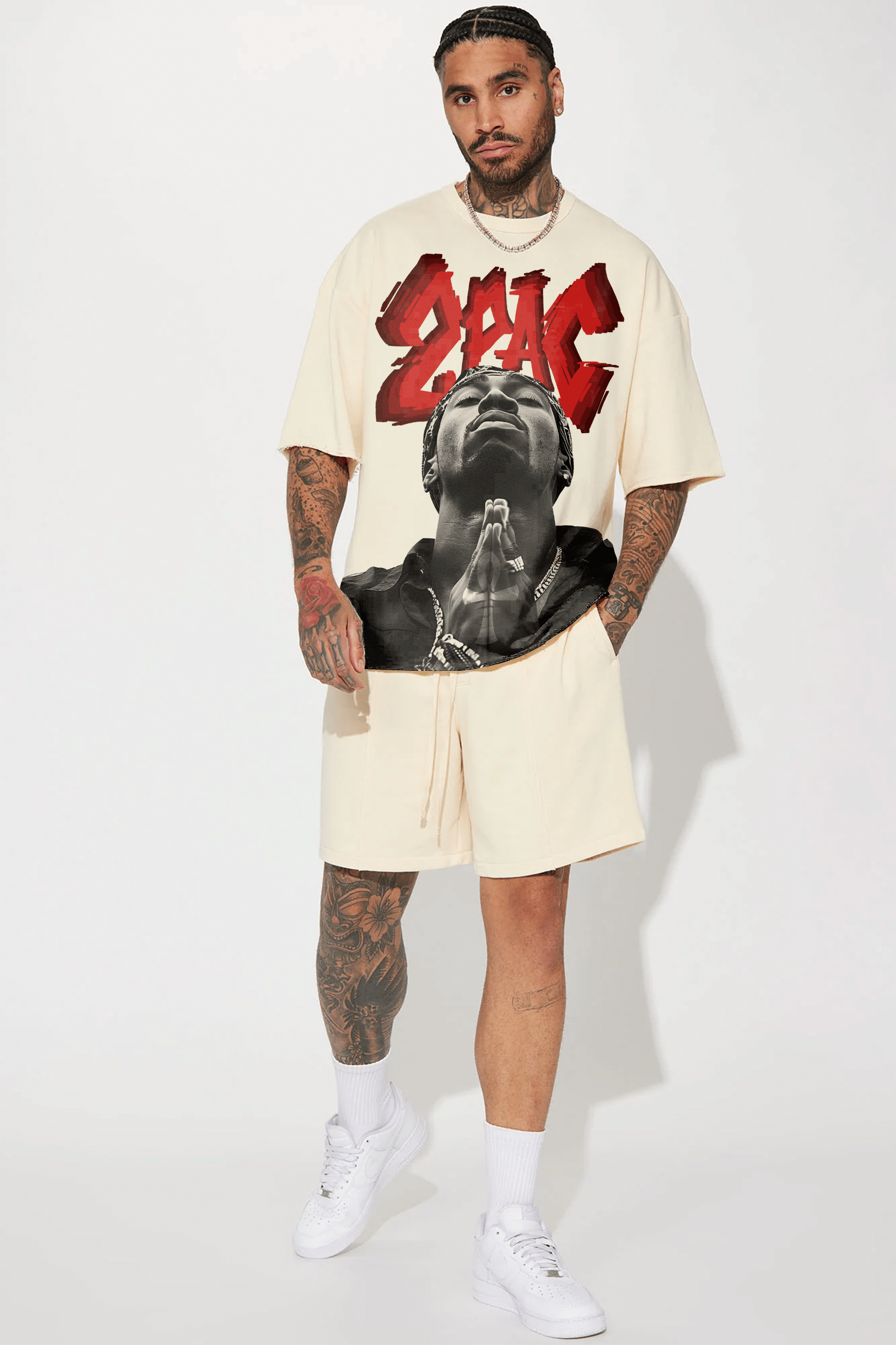 Camiseta Oversized - 2Pac Ankh