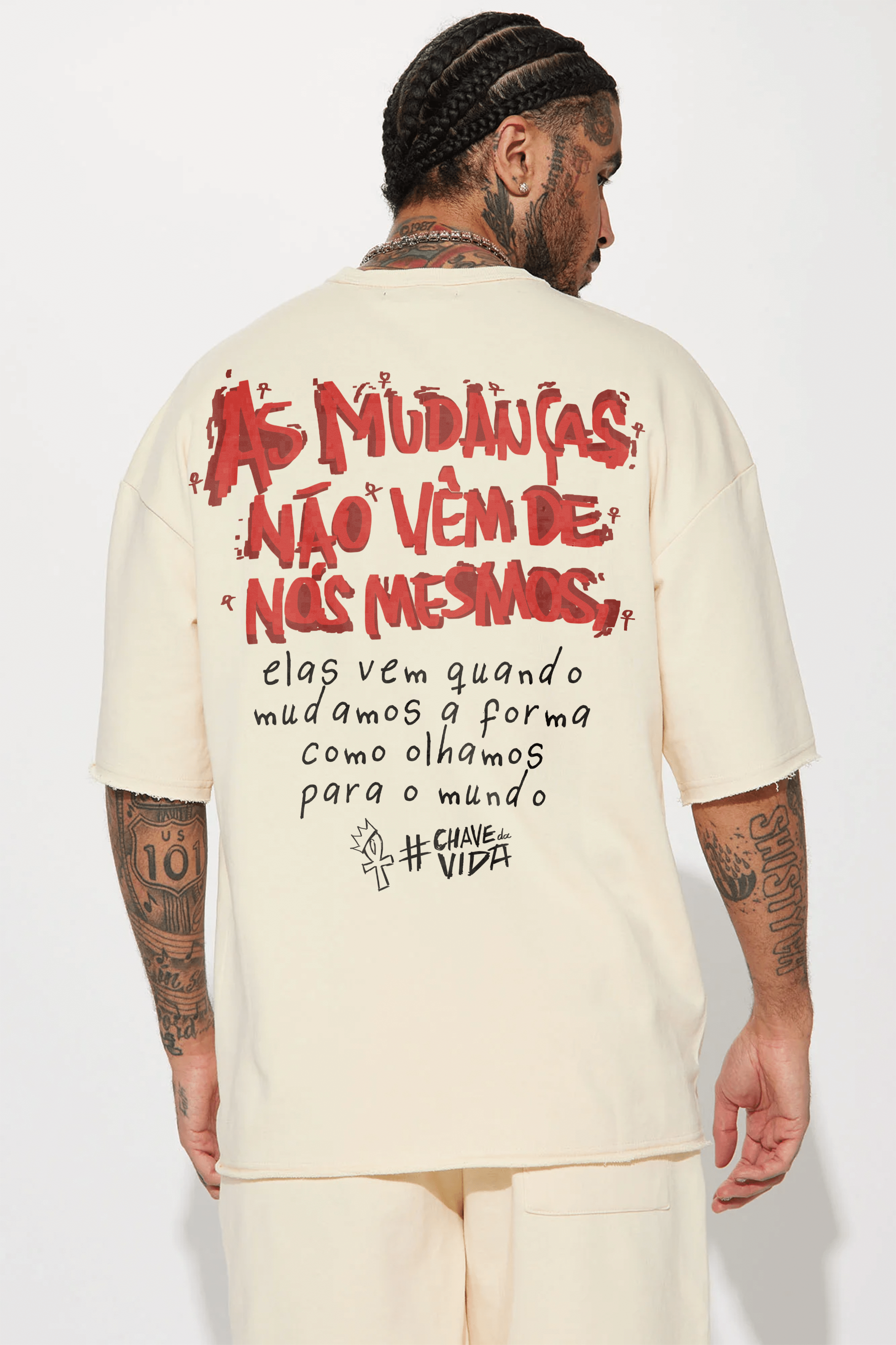 Camiseta Oversized - 2Pac Ankh
