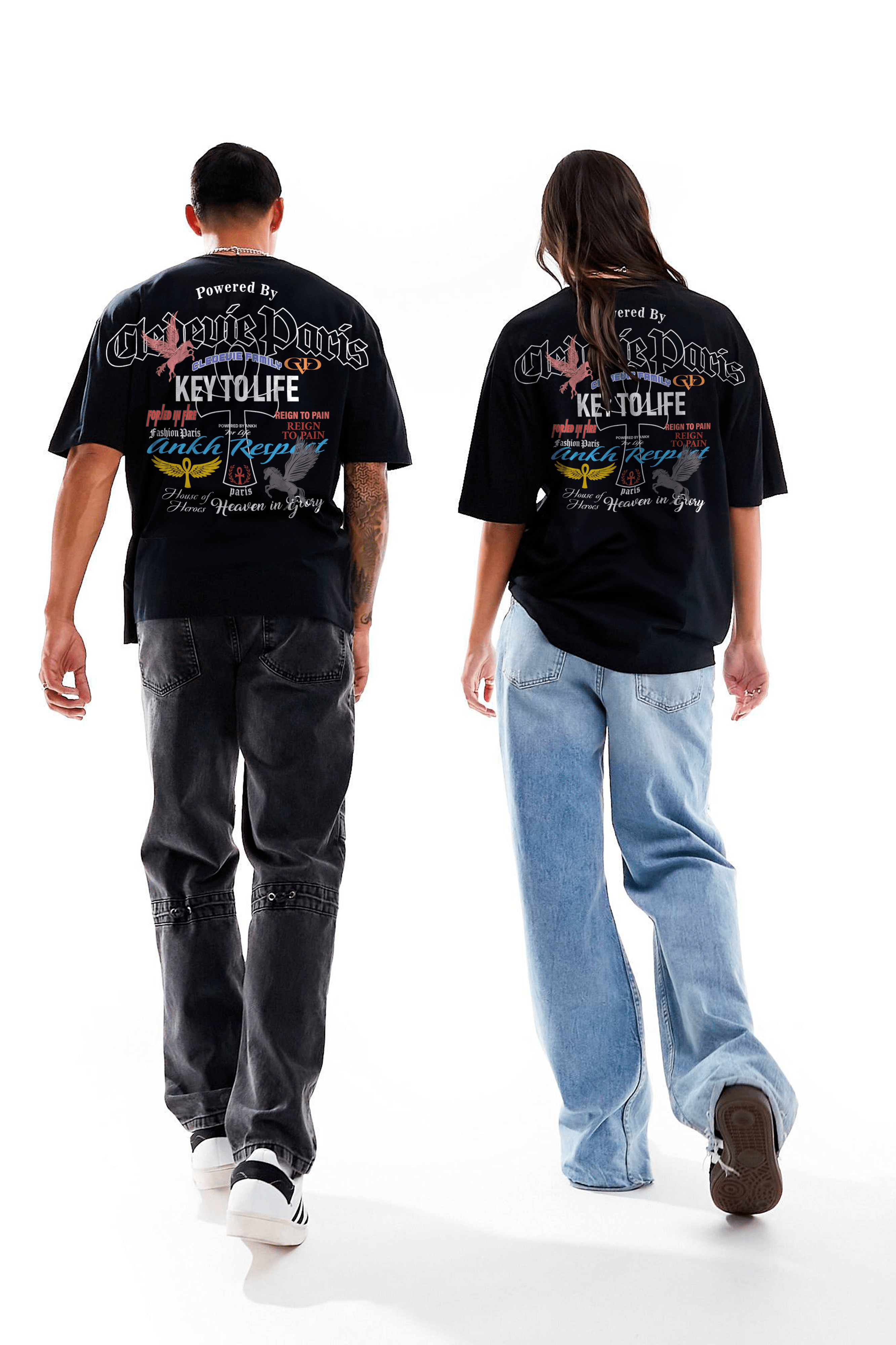 Camiseta Oversized - Celeste