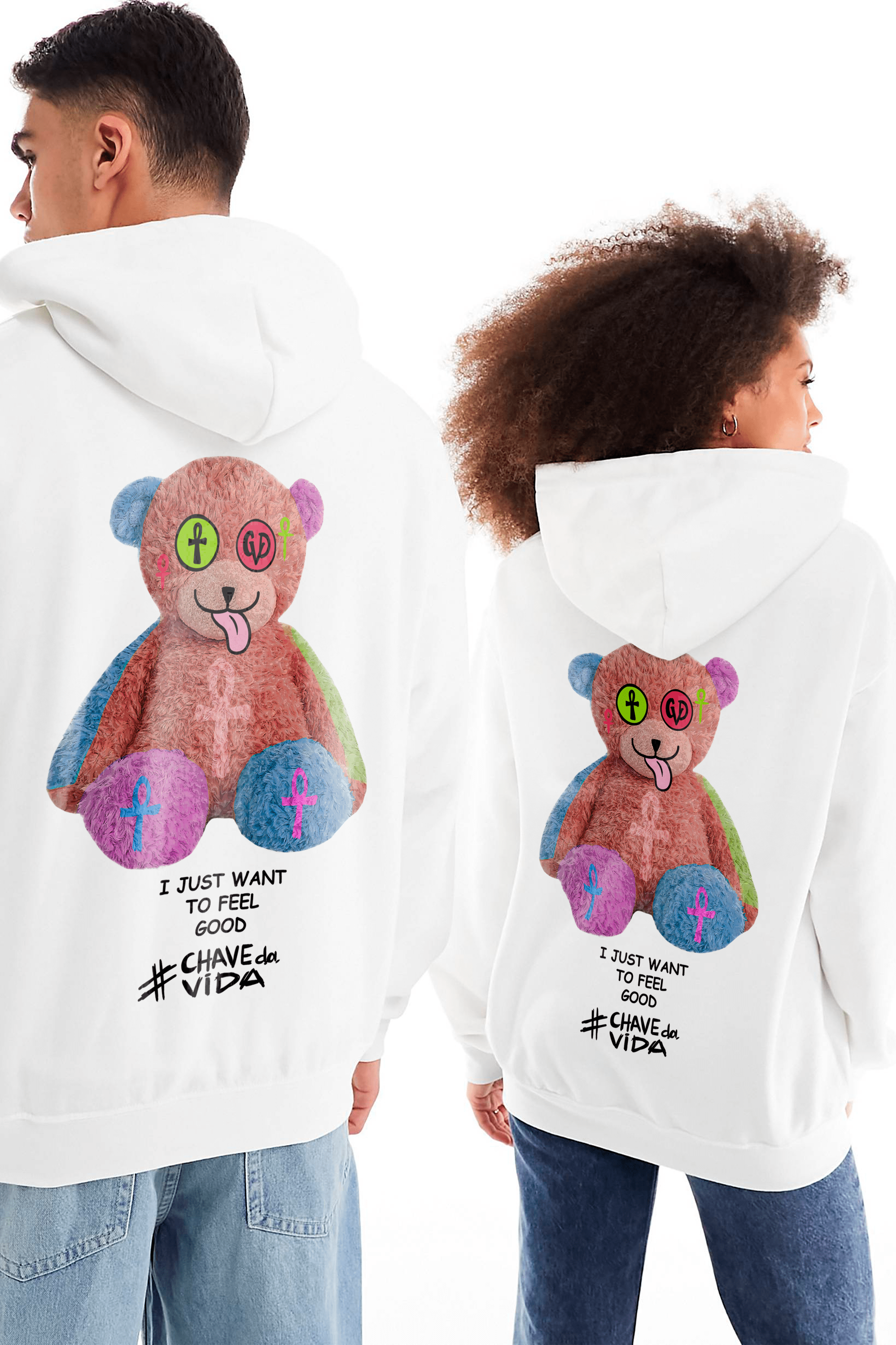 Moletom Capuz - Bear Bicolor