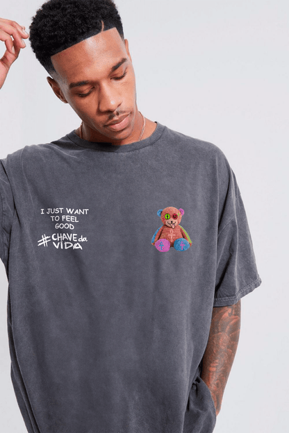 Camiseta Oversized Stoned - Bear Bicolor