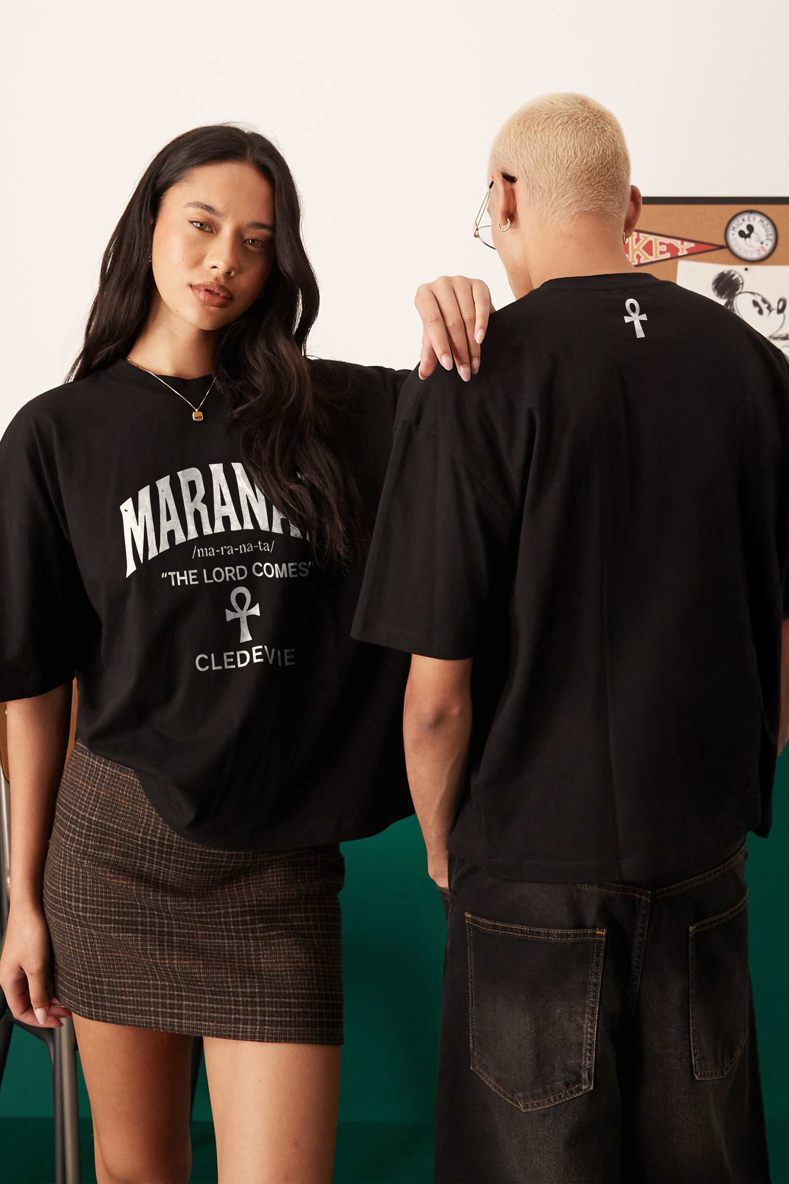 Camiseta oversized Maranata sinapes