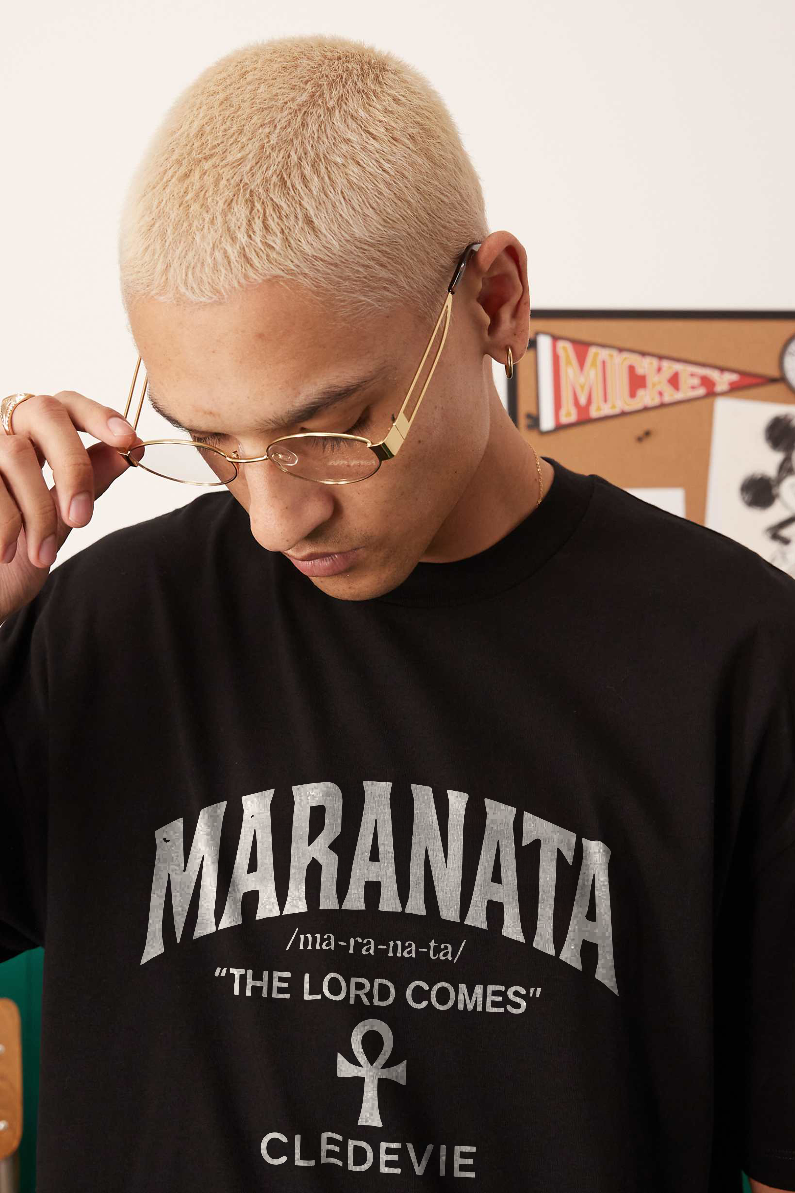 Camiseta oversized Maranata sinapes